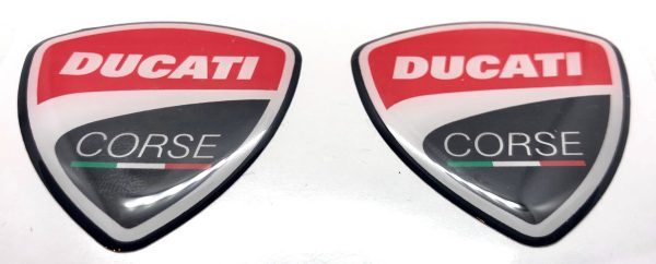 3D Ducati Corse logo (White red)