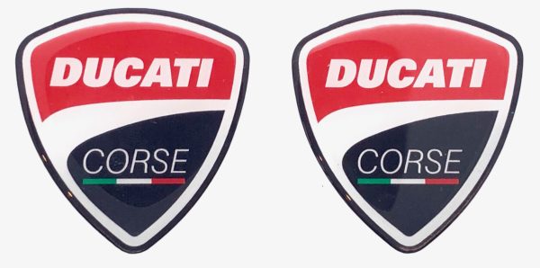 3D Ducati Corse logo (White red)