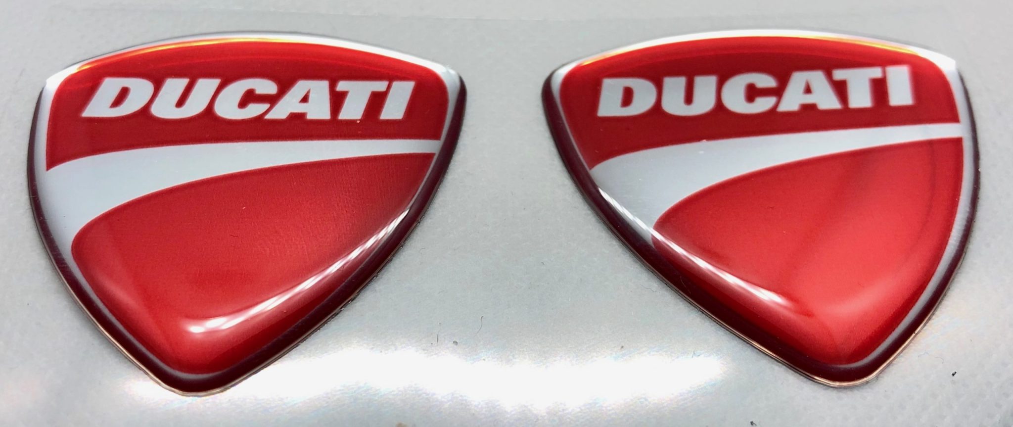 3D Ducati logo sticker (Silver red)