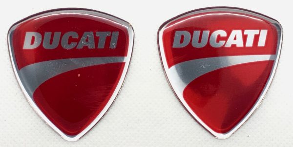3D Ducati logo sticker (Silver red)