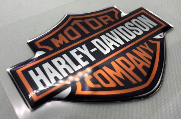 3D Harley Davidson logo (Silver orange)