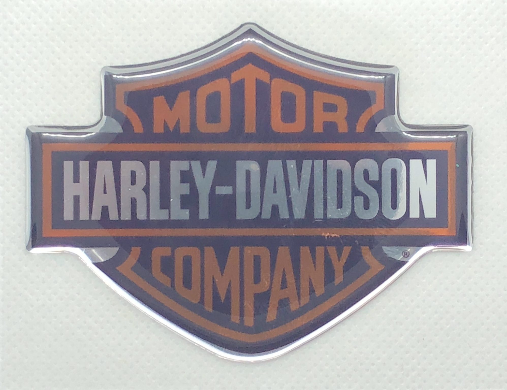 3D Harley Davidson logo (Silver orange)