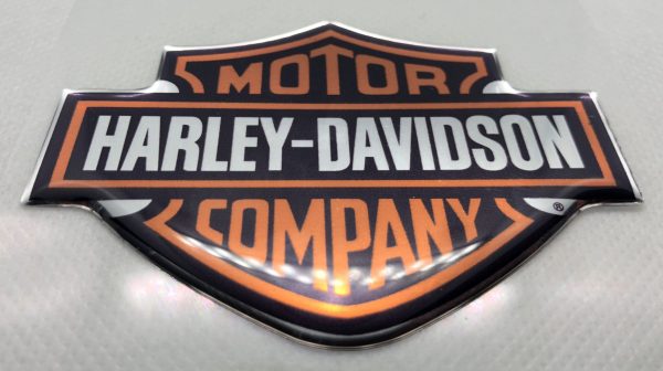 3D Harley Davidson logo (Silver orange)
