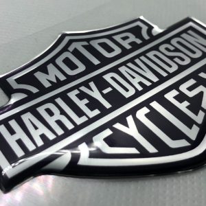 3D Harley Davidson logo sticker (Silver black)