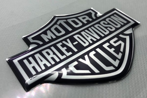 3D Harley Davidson logo sticker (Silver black)