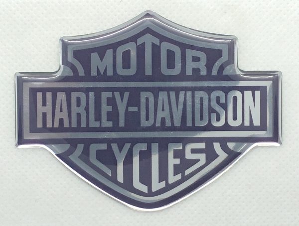 3D Harley Davidson logo sticker (Silver black)