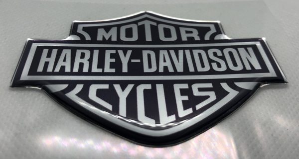 3D Harley Davidson logo sticker (Silver black)