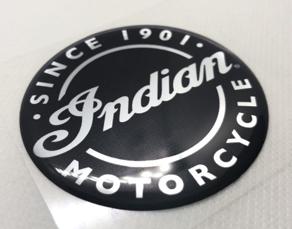 3D Indian Motorcycle logo (Silver black)