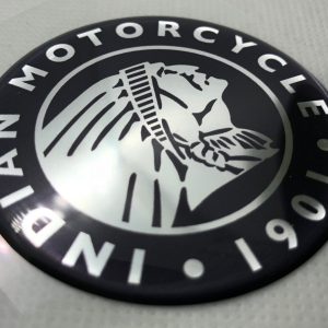 3D Indian Motorcycle logo (Silver black)