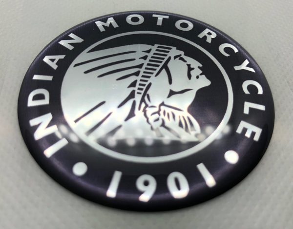 3D Indian Motorcycle logo (Silver black)