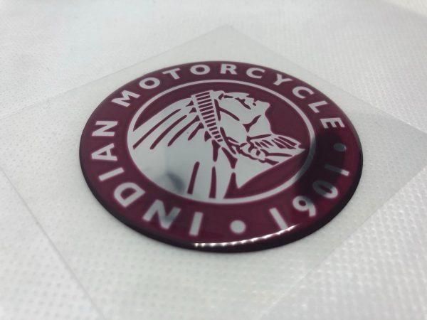 3D Indian Motorcycle logo (Silver red)