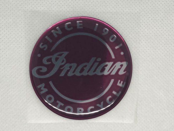 3D Indian Motorcycle logo (Silver red)