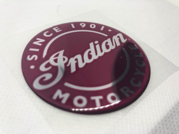 3D Indian Motorcycle logo (Silver red)