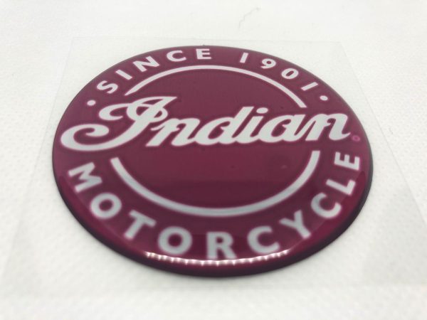 3D Indian Motorcycle logo (Silver red)