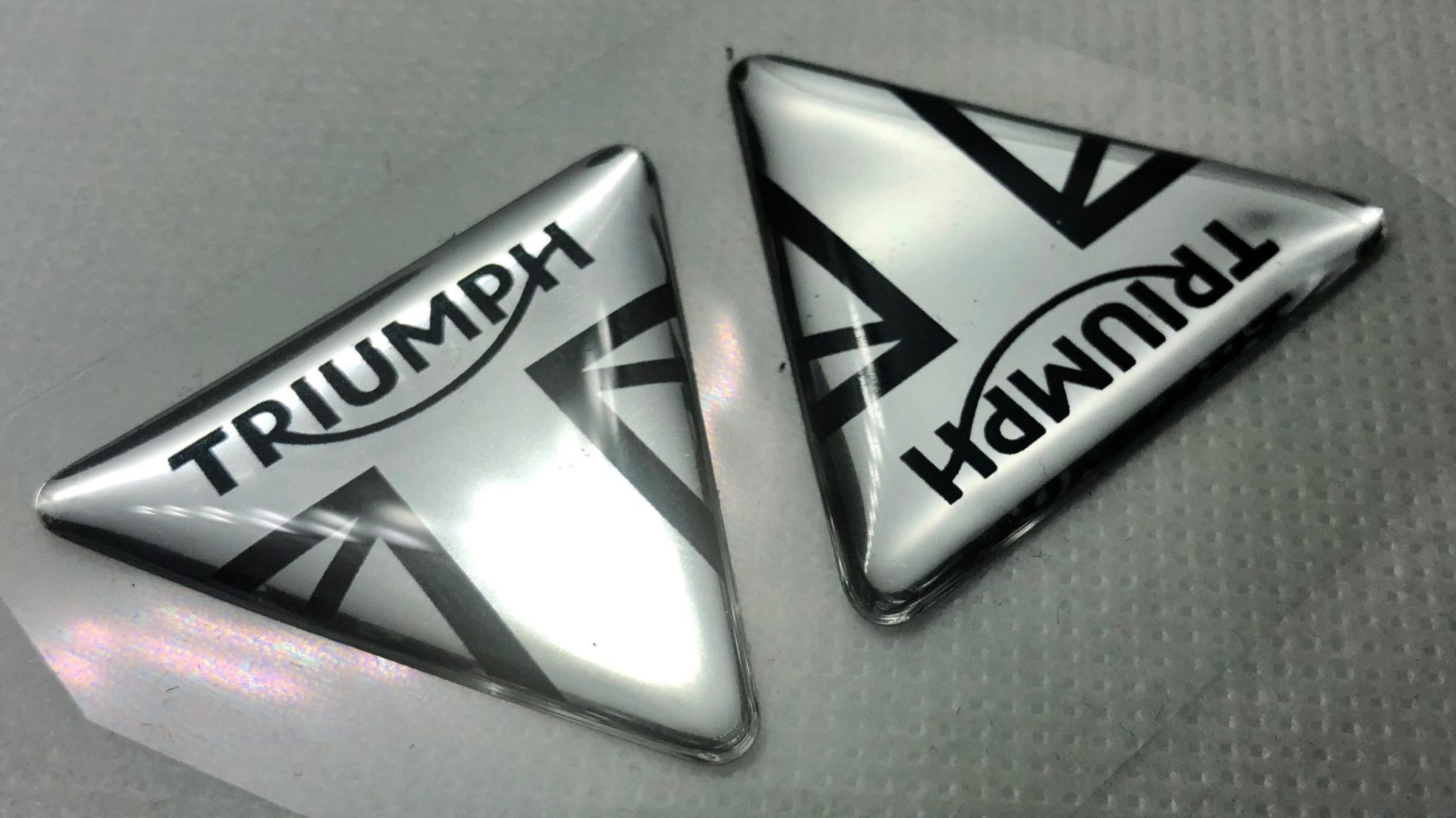 3D Triumph logo (Silver) - 3D Logo Stickers