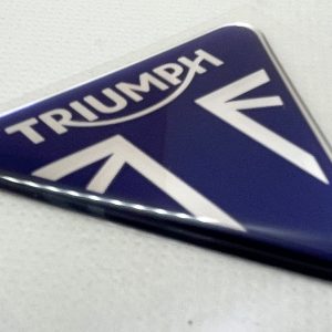 3D Triumph logo (Silver blue)
