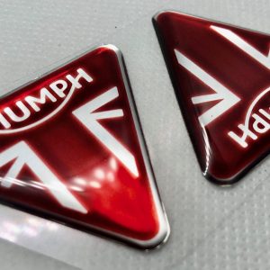 3D Triumph logo (Silver red)