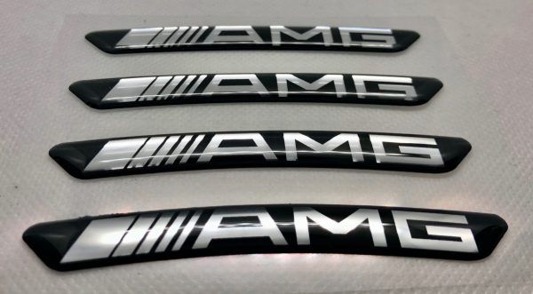 AMG 19" rims 3D sticker (Silver black)