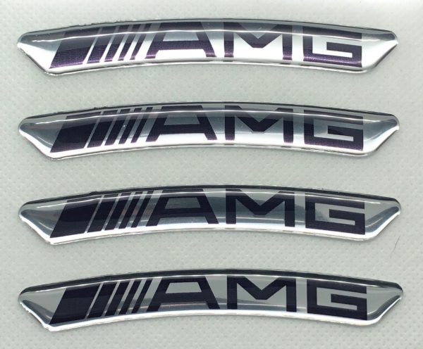 AMG 19" rims 3D sticker (Silver black)