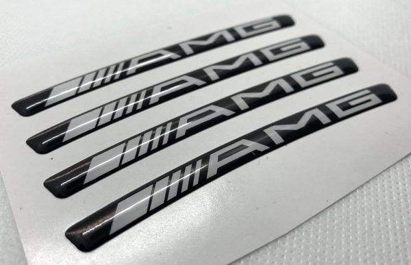 AMG 20″-22″ rims 3D sticker (Silver black)