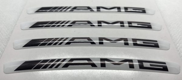 AMG 20"-22" rims 3D sticker (Silver black)