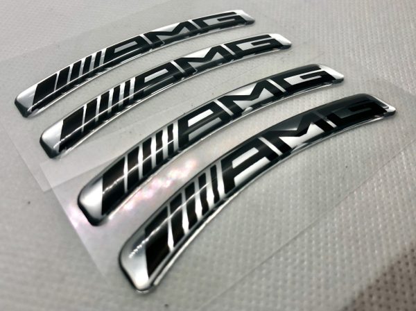 AMG curved 3D sticker (Silver black)