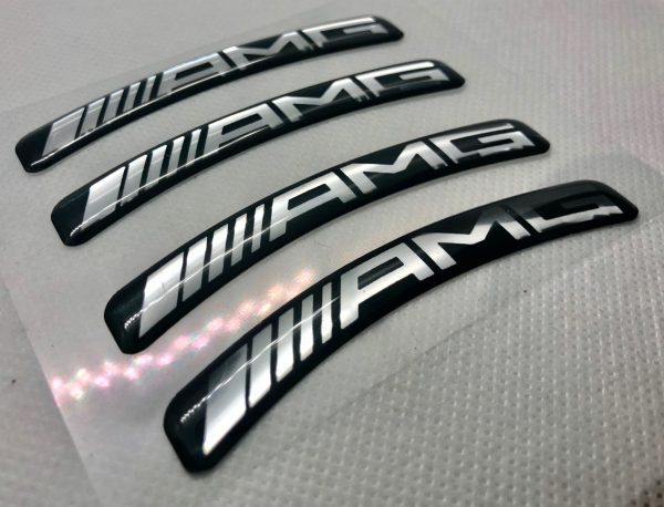 AMG curved 3D sticker (Silver black)