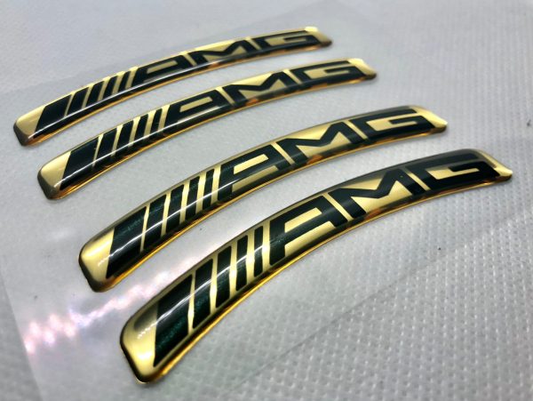 AMG curved 3D sticker (Silver black)