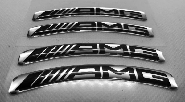 AMG curved 3D sticker (Silver black)