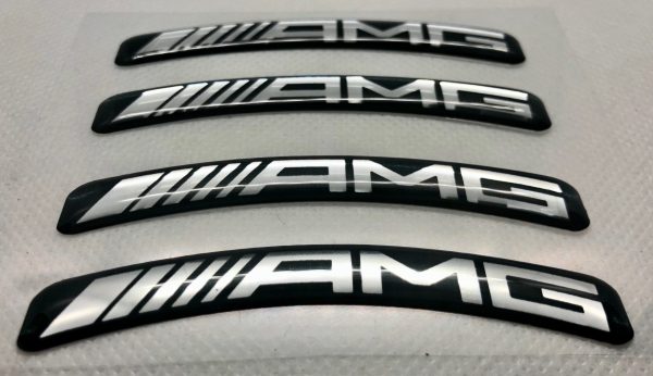 AMG curved 3D sticker (Silver black)