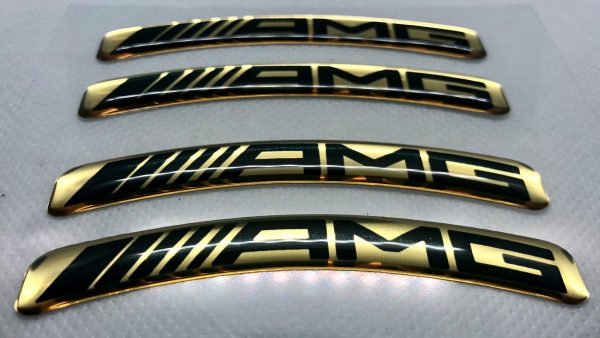 AMG curved 3D sticker (Silver black)