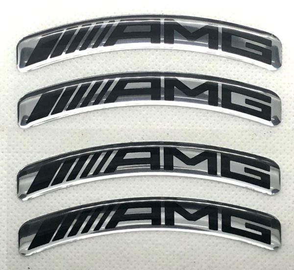 AMG curved 3D sticker (Silver black)