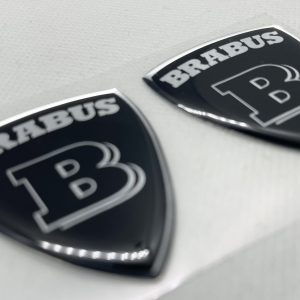 Brabus shield 3D sticker (Silver black)