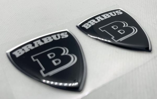 Brabus shield 3D sticker (Silver black)