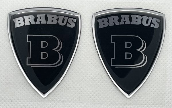 Brabus shield 3D sticker (Silver black)