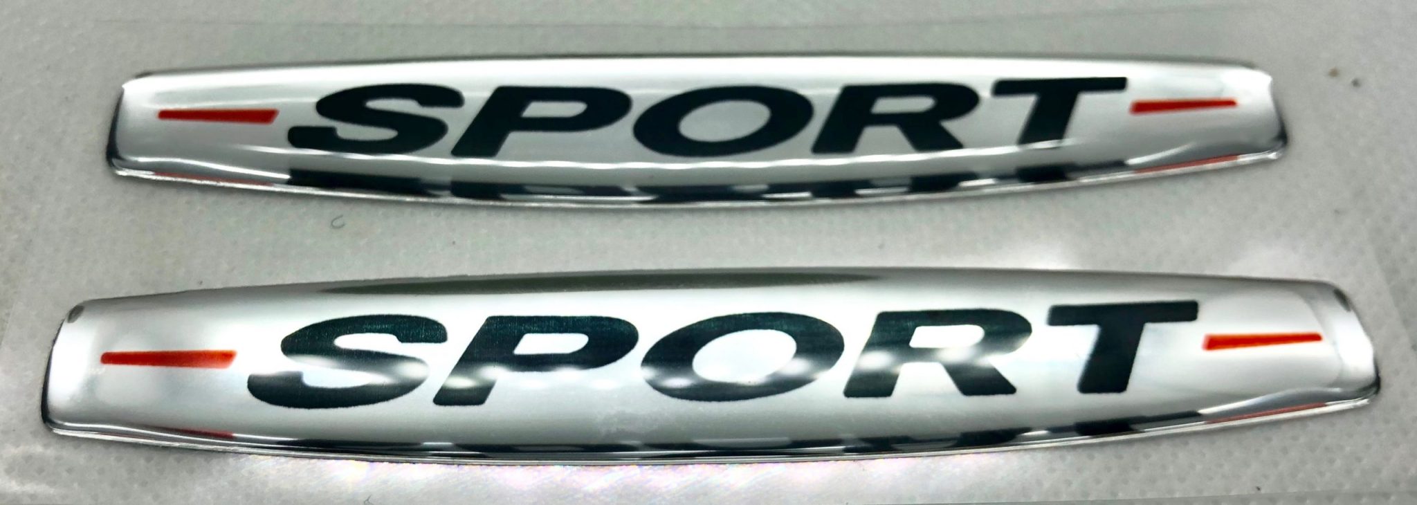 Mercedes Benz sport shield 3D sticker (Silver black)