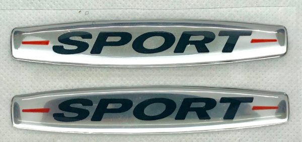 Mercedes Benz sport shield 3D sticker (Silver black)