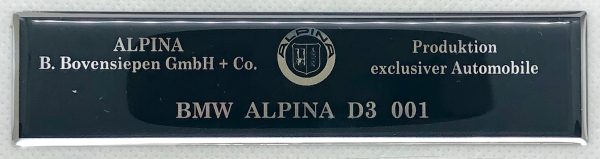 3D BMW Alpina  logo sticker - B7